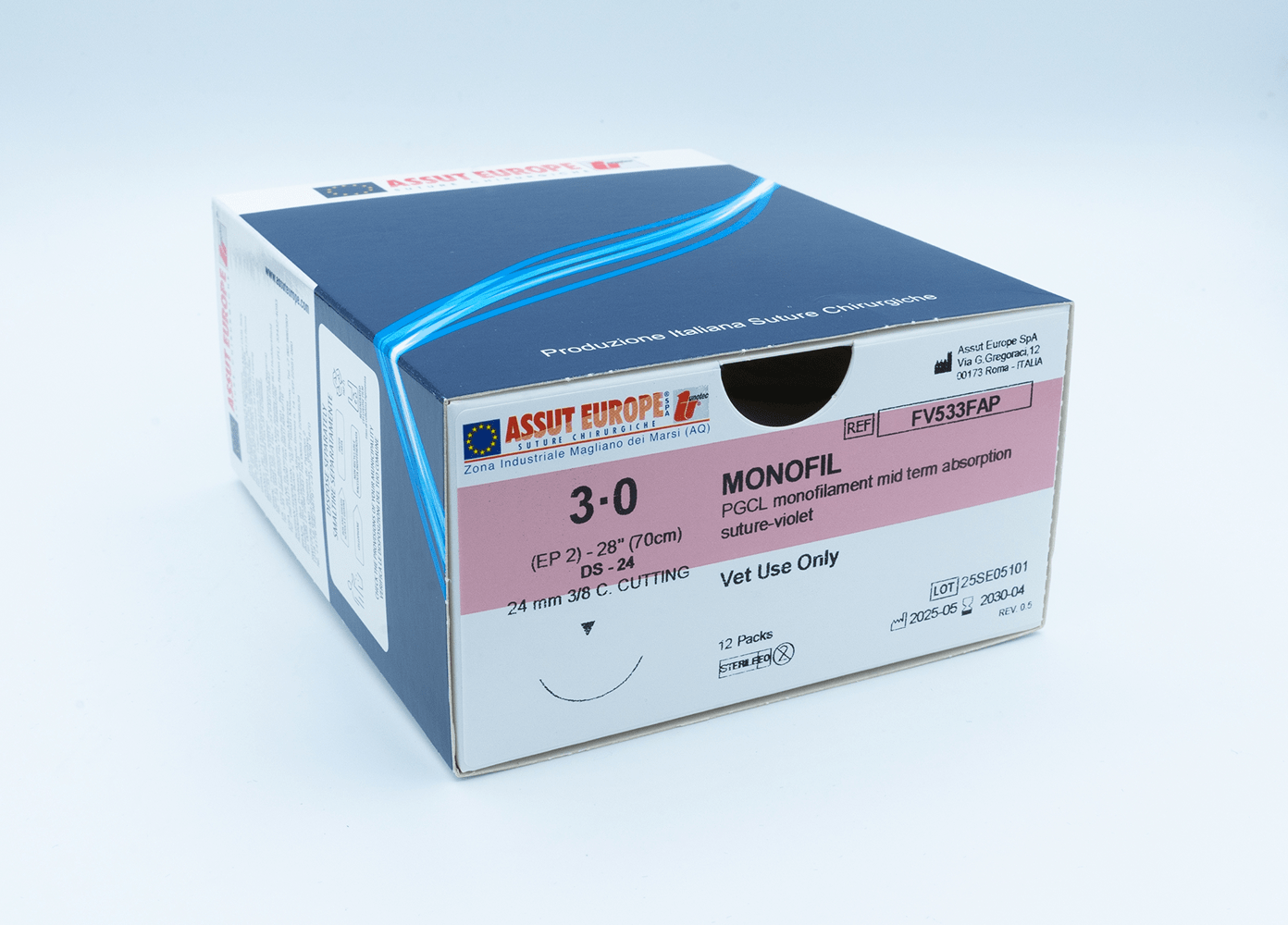 Mid-term absorption veterinary sutures box