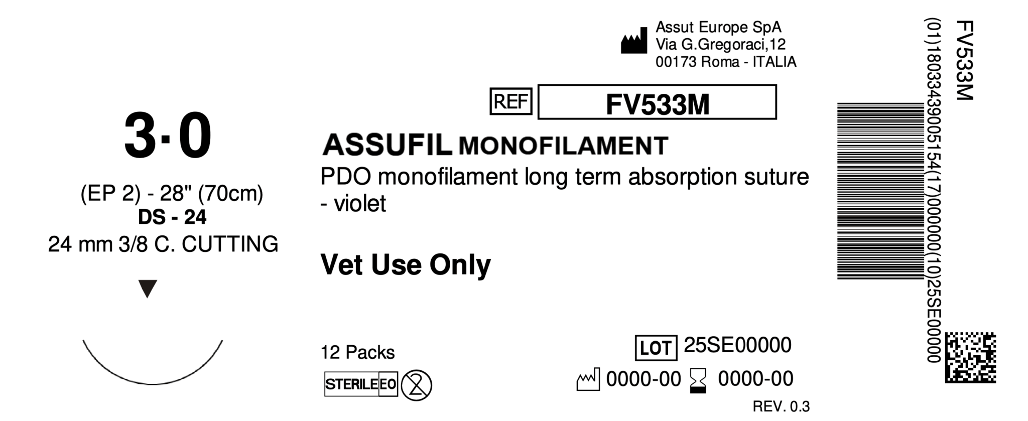 monofilament long absorption veterinary sutures