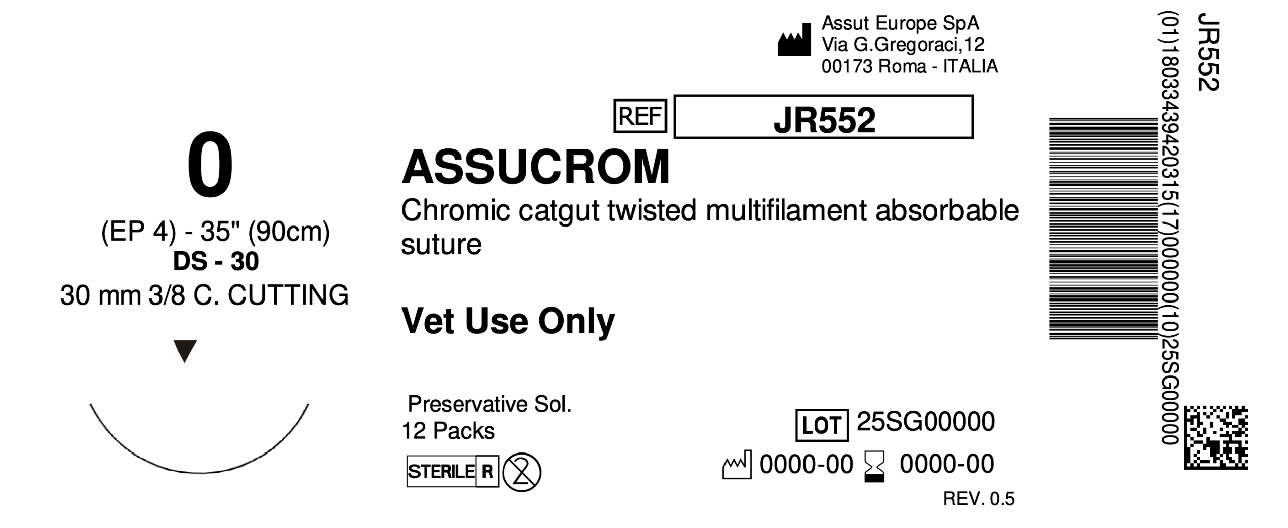 Assucrom Veterinary absorbable surgical sutures