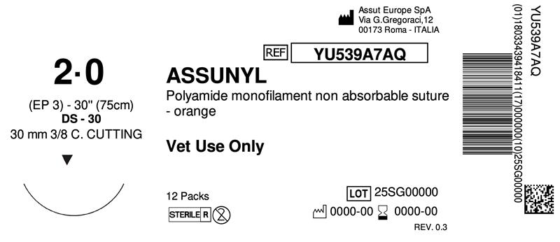 ASSUNYL non absorbable veterinary surgical sutures